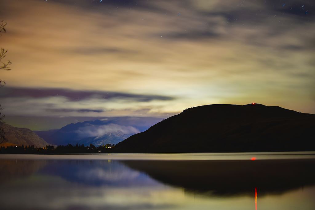 Cloudy lakeside